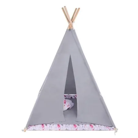 Namiot Tipi + Mata + 2 Poduszki Szary Piórka Lulando