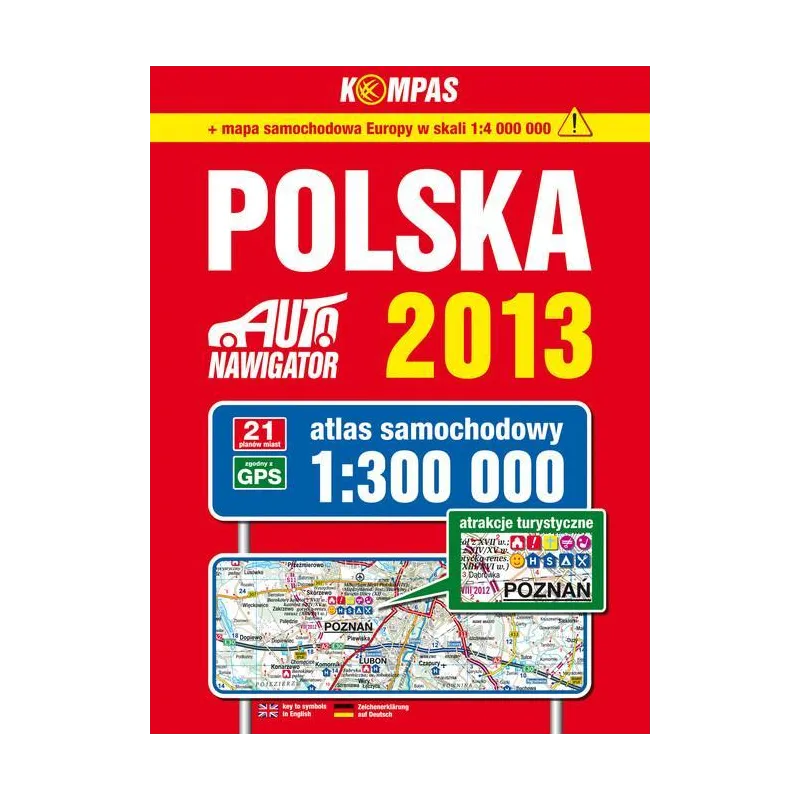 POLSKA ATLAS SAMOCHODOWY 1:300 000 - Kompas