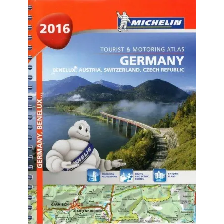 Germany Benelux Austria Switzerland Czech Republic 1:300 000 Mata Turystyczna I Samochodowa
