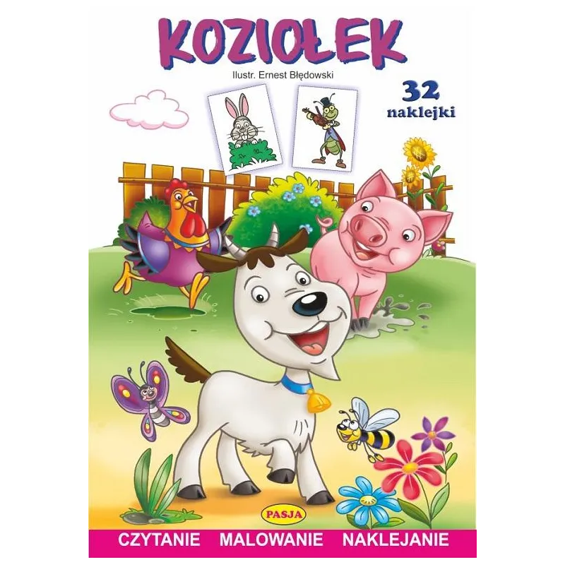 KOZIOŁEK CZYTANIE MALOWANIE NAKLEJANIE Ernest Błędowski - Pasja