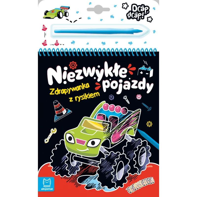 NIEZWYKŁE POJAZDY. ZDRAPYWANKA Z RYSIKIEM 4+ - Aksjomat