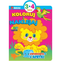 ZWIERZĘTA AFRYKI KOLORUJ I NAKLEJAJ 3-4 LATA - Olesiejuk