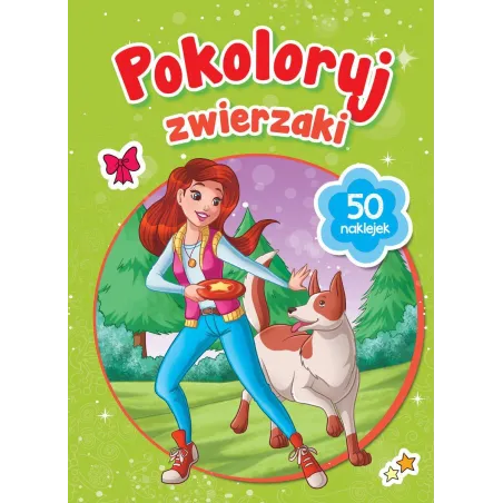 POKOLORUJ ZWIERZAKI 50 NAKLEJEK - Olesiejuk