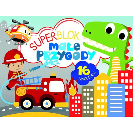 SUPERBLOK MAŁE PRZYGODY 16 NAKLEJEK - Olesiejuk