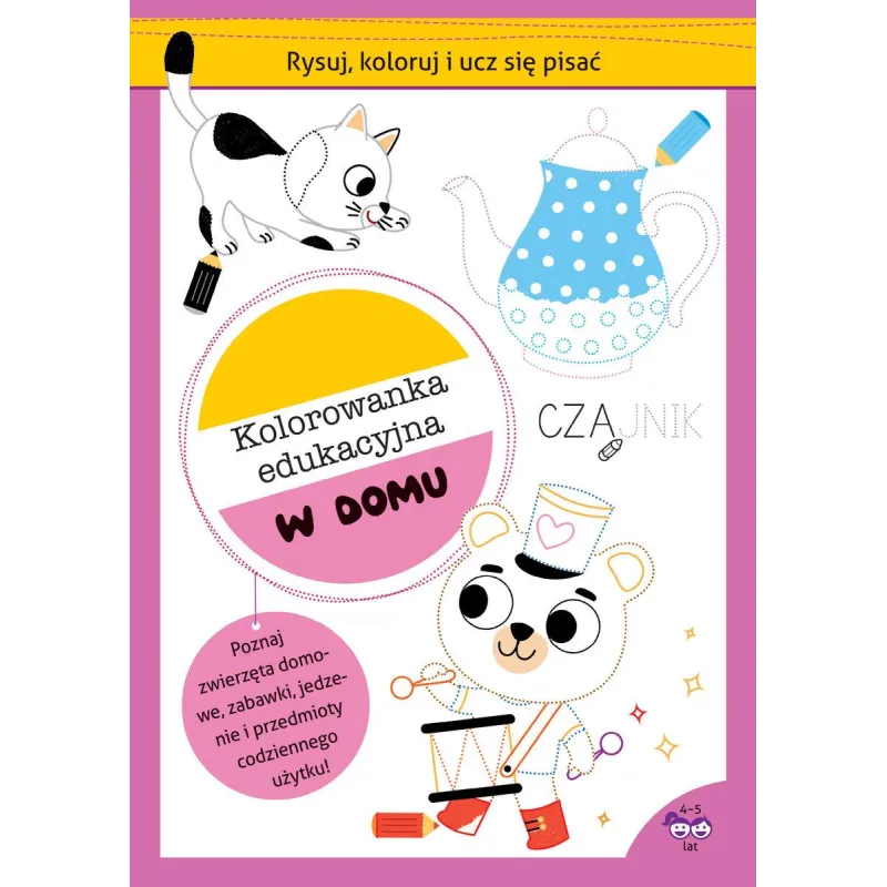 W DOMU KOLOROWANKA EDUKACYJNA 4-5 LAT - Olesiejuk