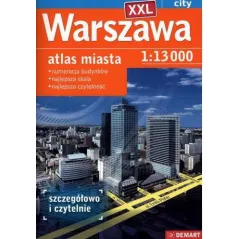 WARSZAWA XXL CITY ATLAS MIASTA 1 : 13 000 - Demart