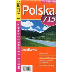 POLSKA MAPA SAMOCHODOWA 1 : 715 000