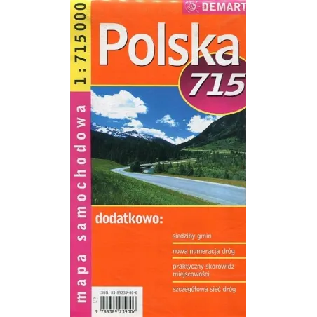 POLSKA MAPA SAMOCHODOWA 1 : 715 000