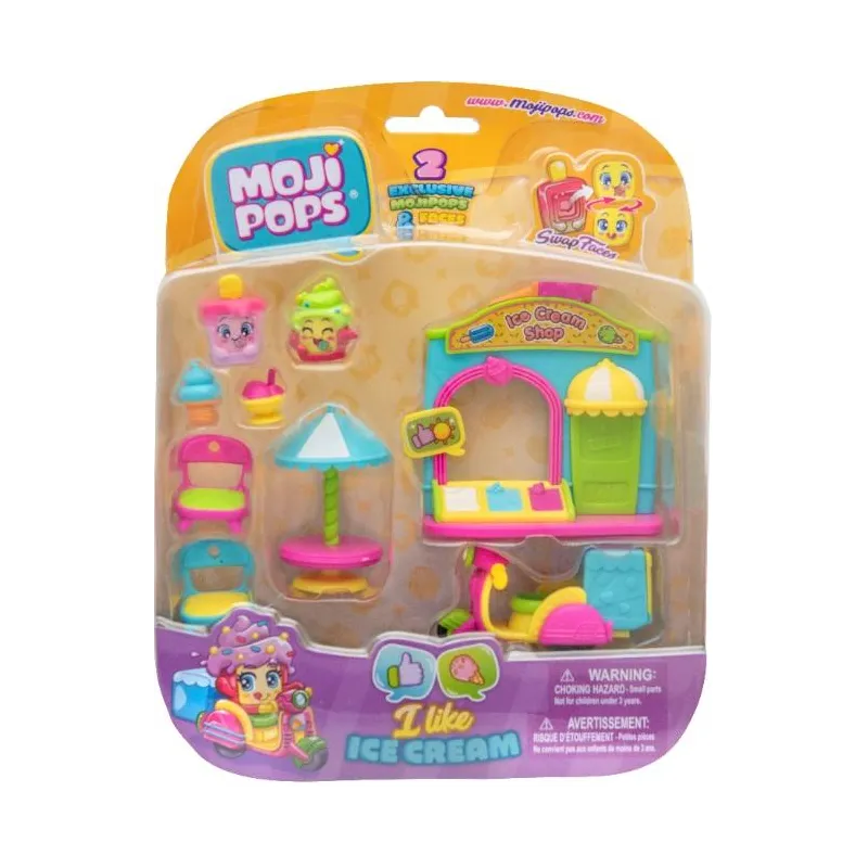MOJIPOPS I LIKE ICE CREAM 2 FIGURKI KOLEKCJONERSKIE Z WYMIENNYMI BUZIAMI + AKCESORIA - Magic box