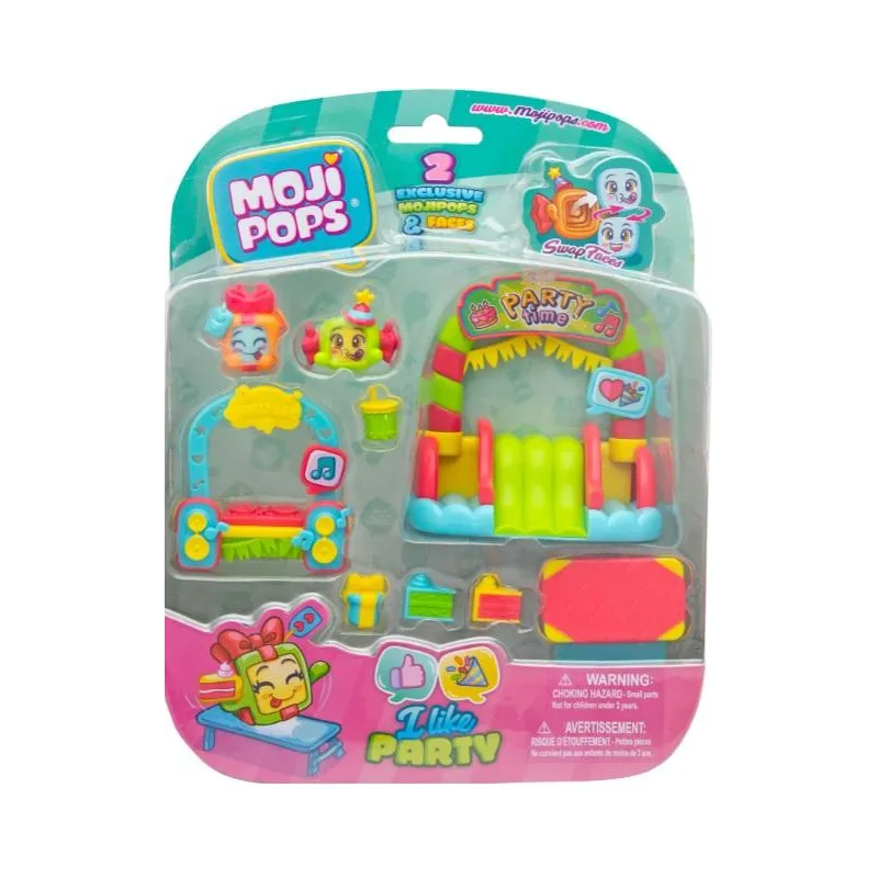 MOJIPOPS I LIKE PARTY 2 FIGURKI KOLEKCJONERSKIE Z WYMIENNYMI BUZIAMI + AKCESORIA - Magic box