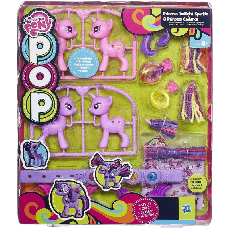 KSIĘŻNICZKA TWILIGHT SPARKLE + KSIĘŻNICZKA CADANCE KUCYKI Z AKCESORIAMI MY LITTLE PONY POP 4+ - Hasbro