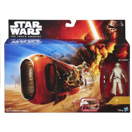 STAR WARS: E7 POJAZD I KLASY + FIGURKA REY JAKKU 10CM 4+ - Hasbro