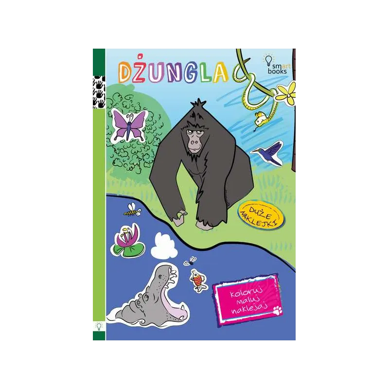 DŻUNGLA. KOLORUJ, MALUJ, NAKLEJAJ - Smart Books