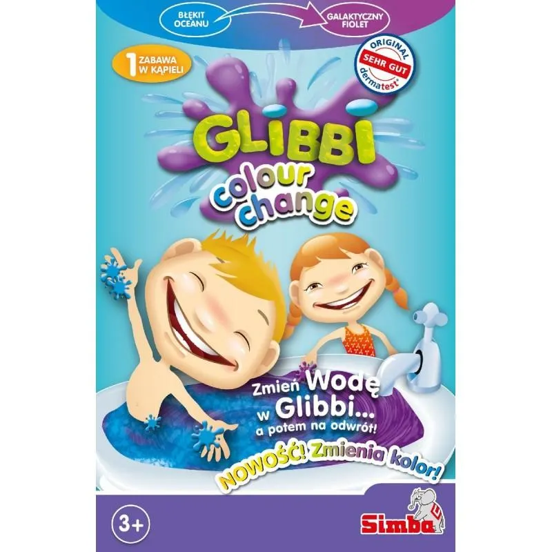 GLIBBI COLOUR CHANGE ZMIENIAJACA KOLOR WODY ZÓŁTO-ZIELONA3+ - Simba