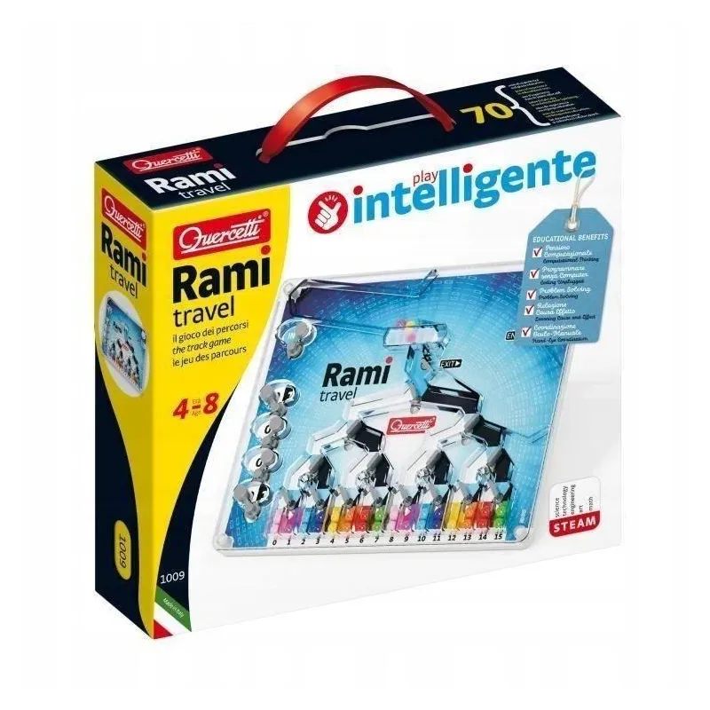 MINI RAMI TRAVEL UKŁADANKA LOGICZNA 4+ - Quercetti