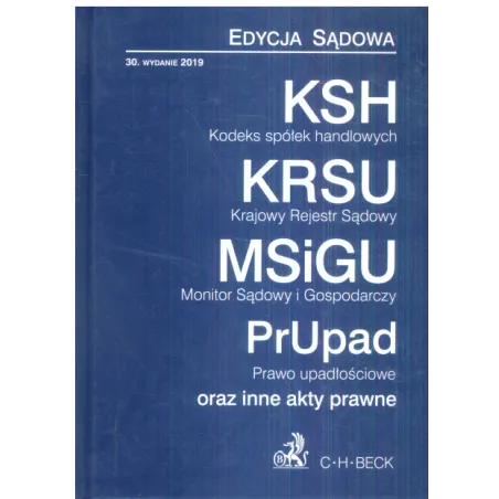 KODEKS SPÓŁEK HANDLOWYCH, KRAJOWY REJESTR SĄDOWY, MONITOR SĄDOWY I GOSPODARCZY, PRAWO PRZEDSIĘBIORCÓW - C.H. Beck