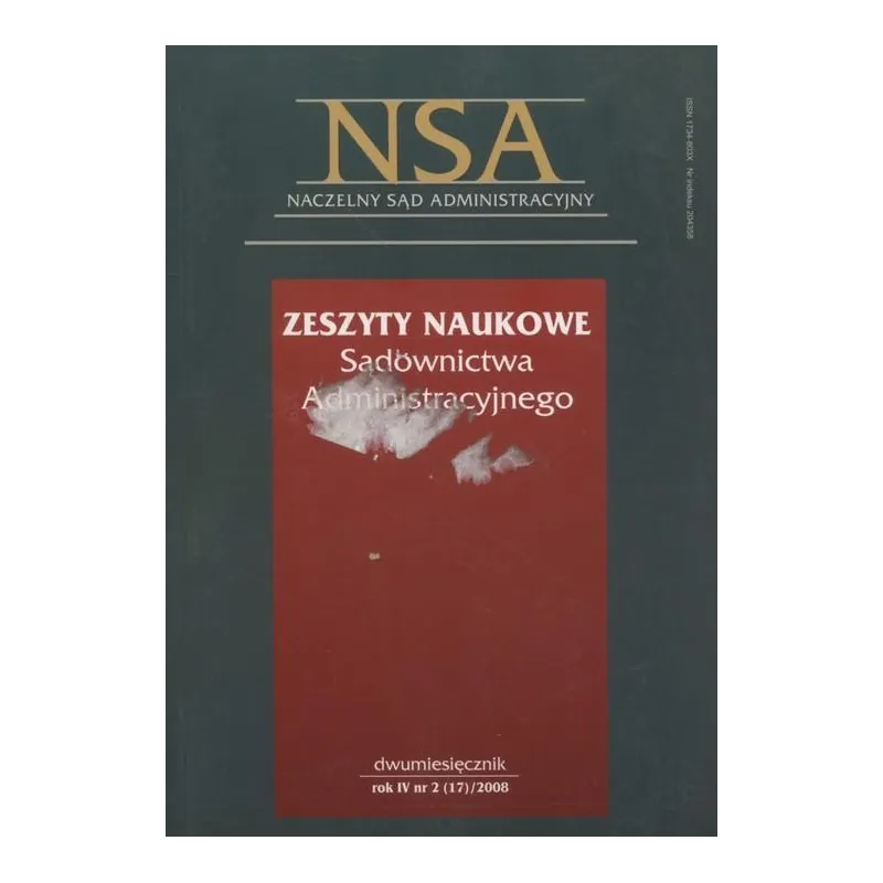 ZESZYTY NAUKOWE SĄDOWNICTWA ADMINISTRACYJNEGO 2 - LexisNexis