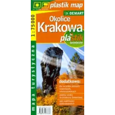 OKOLICE KRAKOWA LAMINOWANA MAPA TURYSTYCZNA 1:75 000 - Demart