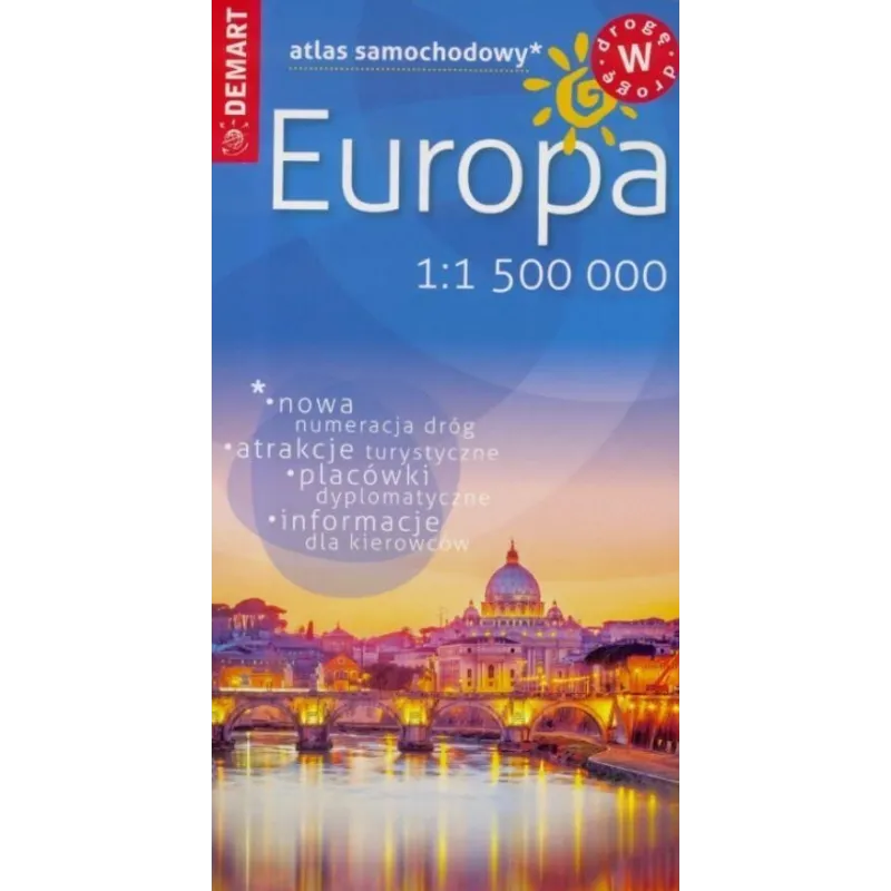 EUROPA ATLAS SAMOCHODOWY 1 : 1 500 000 - Demart