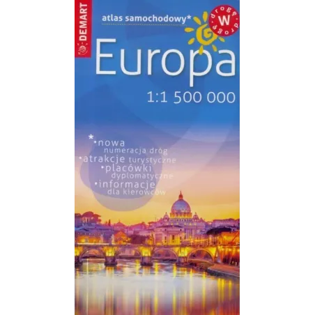 EUROPA ATLAS SAMOCHODOWY 1 : 1 500 000 - Demart