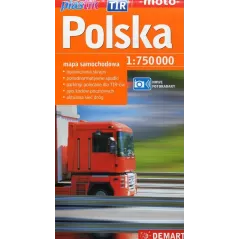POLSKA MAPA SAMOCHODOWA 1 : 750 000 - Demart