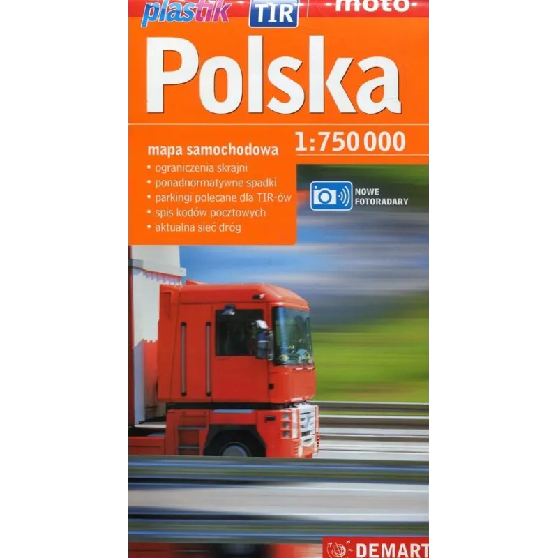 POLSKA MAPA SAMOCHODOWA 1 : 750 000 - Demart