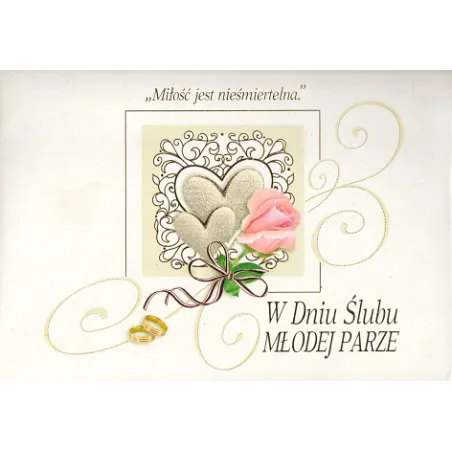 Pamiątka Ślubna Karnet Okolicznościowy