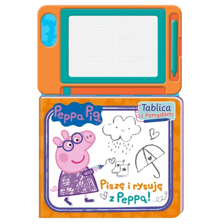ŚWINKA PEPPA TABLICA Z POMYSŁAMI PISZĘ I RYSUJĘ Z PEPPĄ! - Media Service Zawada