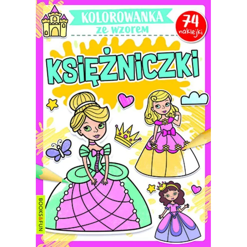 KSIĘŻNICZKI KOLOROWANKA ZE WZOREM - Books and Fun