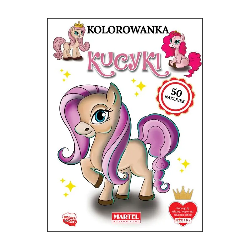 KUCYKI KOLOROWANKA Z NAKLEJKAMI - Martel