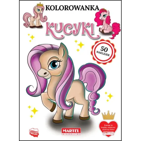 KUCYKI KOLOROWANKA Z NAKLEJKAMI - Martel