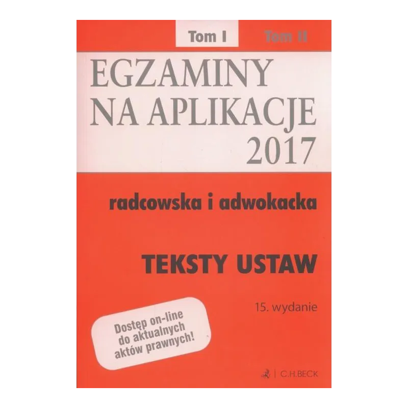 EGZAMINY NA APLIKACJE 2017 1 - C.H. Beck