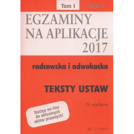 EGZAMINY NA APLIKACJE 2017 1 - C.H. Beck