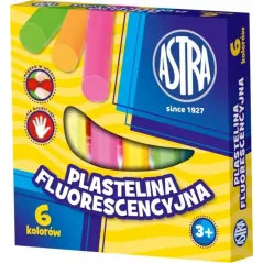 PLASTELINA FLUORESCENCYJNA 6 KOLORÓW 3+ - Astra