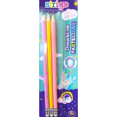 OŁÓWKI PASTELOWE 3 SZT. 3+ - Strigo