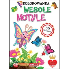 WESOŁE MOTYLE. KOLOROWANKI Z NAKLEJKAMI Zuzanna Płuciennik - Martel