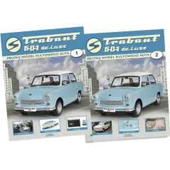 TRABANT 601 DE LUXE ZBUDUJ MODEL KULTOWEGO AUTA NR 1 GAZETA + AKCESORIA DO BUDOWY