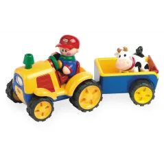 TRAKTOR TOLKA Z PRZYCZEPKĄ + FIGURKI 12M+