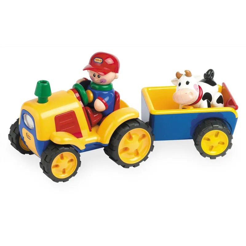 TRAKTOR TOLKA Z PRZYCZEPKĄ + FIGURKI 12M+