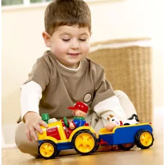 TRAKTOR TOLKA Z PRZYCZEPKĄ + FIGURKI 12M+