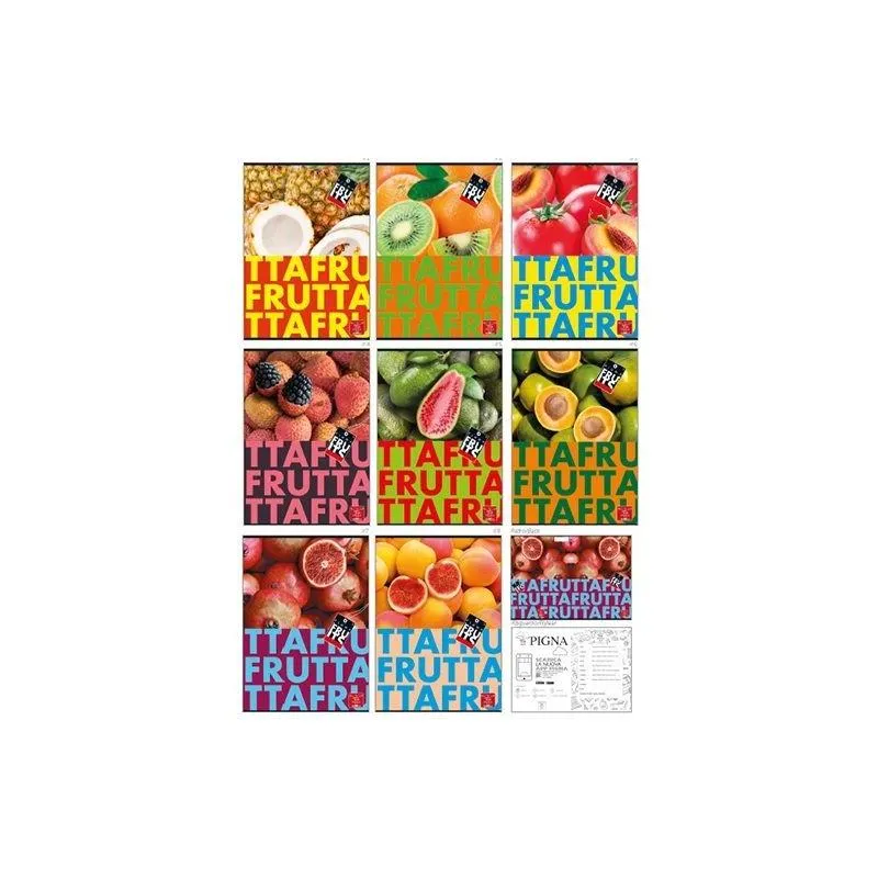 ZESZYT W KRATKĘ 42 KARTKI A4 PIGNA FRUTTA - Pigna