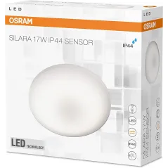 PLAFON LAMPA SUFITOWA I SCIENNA LED Z CZUJNIKIEM RUCHU 30 CM OSRAM SILARA IP44 17W 830 SENSOR - Osram