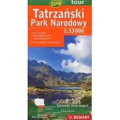 TATRZAŃSKI PARK NARODOWY MAPA TURYSTYCZNA 1 : 33 000 TOUR GPS - Demart