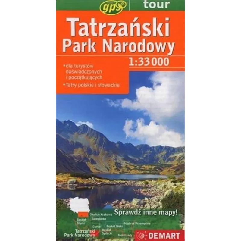 TATRZAŃSKI PARK NARODOWY MAPA TURYSTYCZNA 1 : 33 000 TOUR GPS - Demart