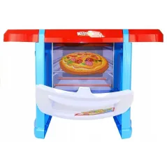 DUŻA KUCHNIA DLA DZIECKA ZEGAREK + AKCESORIA 3+ - Lean Toys