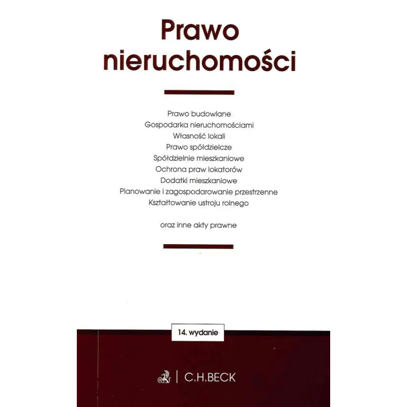 PRAWO NIERUCHOMOŚCI - C.H.Beck