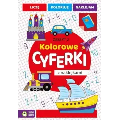 KOLOROWE CYFERKI Z NAKLEJKAMI ZESZYT 2 - Zielona Sowa