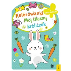 KOLOROWANKI MÓJ ŚLICZNY KRÓLICZEK Z NAKLEJKAMI - Wilga