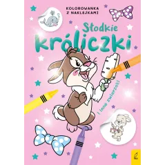 SŁODKIE KRÓLICZKI KOLOROWANKA Z NAKLEJKAMI - Wilga