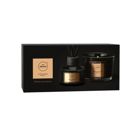 ŚWIECA 115G I PATYKI ZAPACHOWE 50ML MASCARADE MASAI ZESTAW AROMA HOME